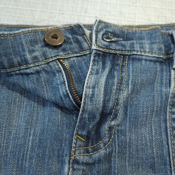 Vintage 2006 Old Navy Denim Jeans Skirt, Stretch Low Waist Back Slit, Women's 12 - Picture 3 of 10
